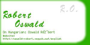 robert oswald business card